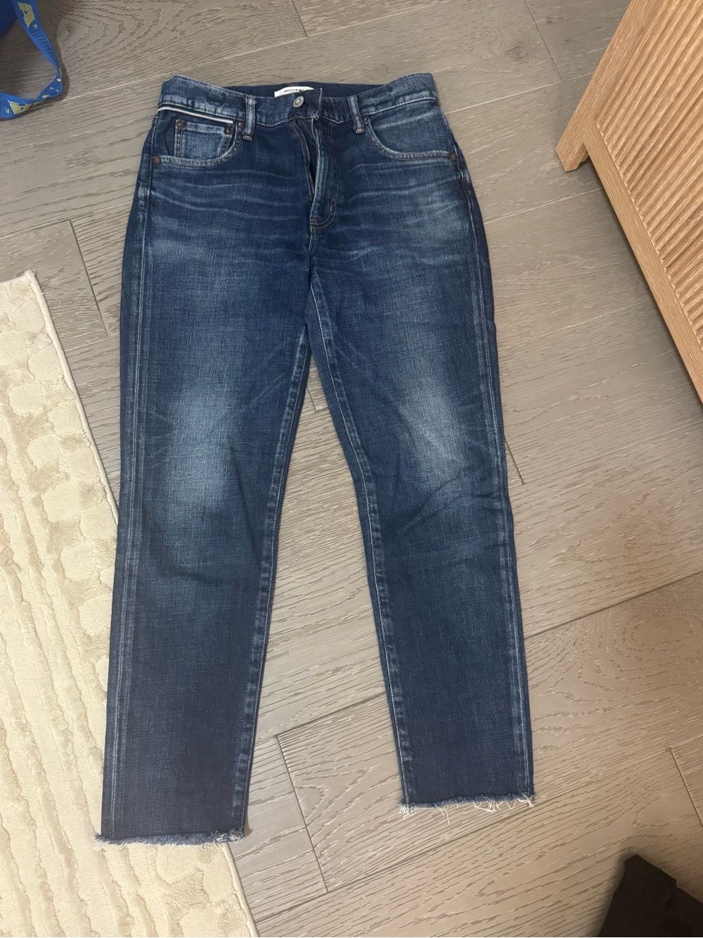 Moussy Vintage Straight Dark Blue Washed Jeans